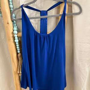 Express Blue going  out Tank Top y2k vintage 90s 00s